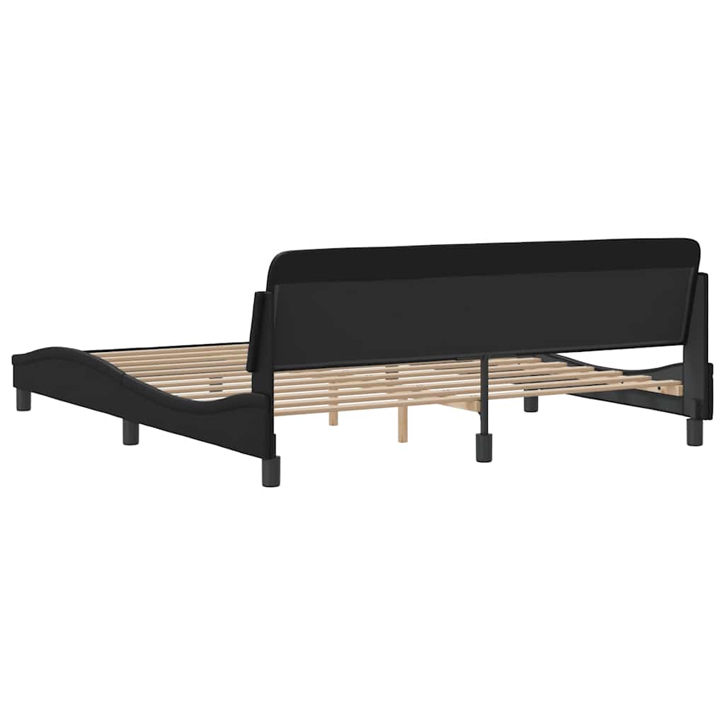 sengeramme Dover 152x203 cm kunstlæder sort
