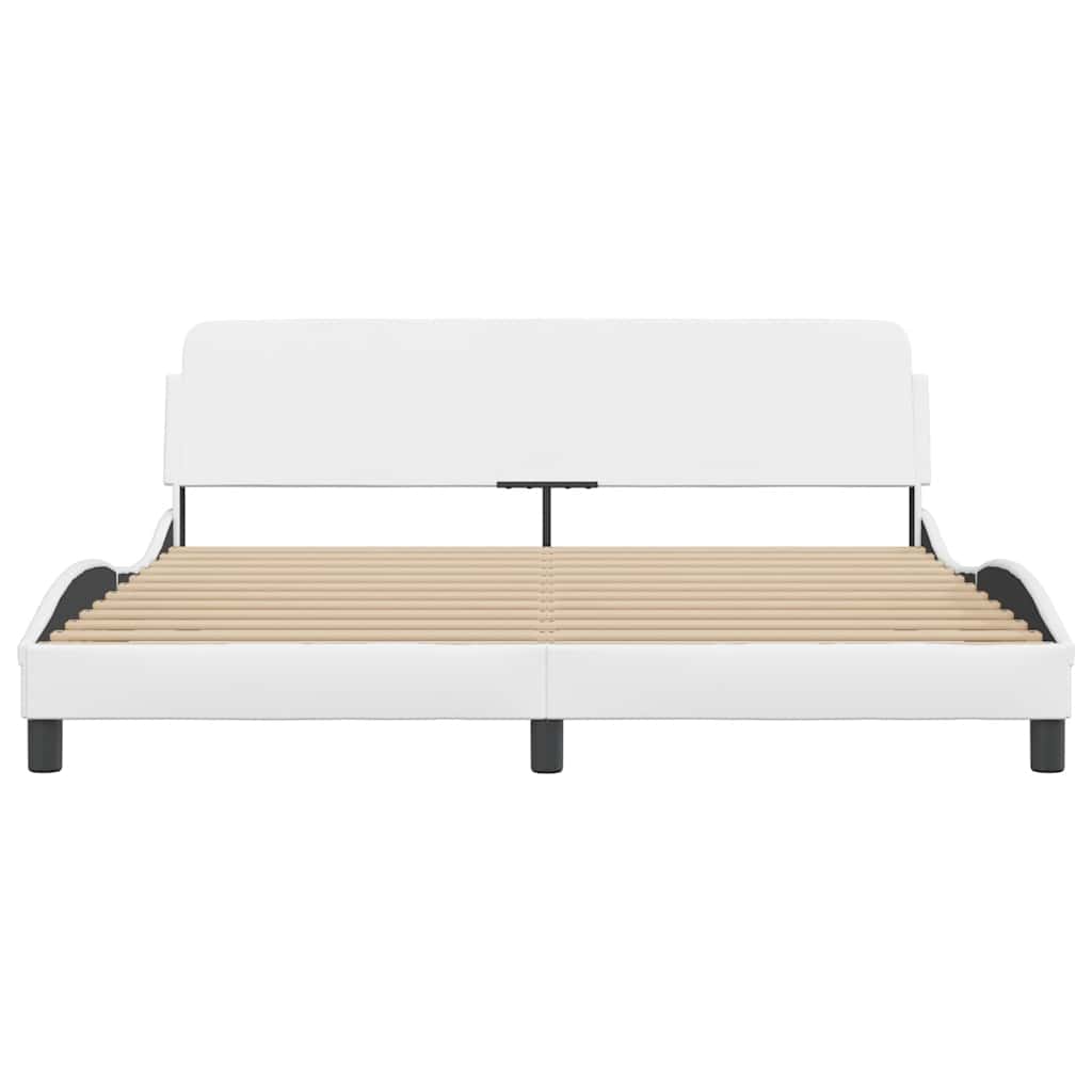 sengeramme Dover 152x203 cm kunstlæder hvid