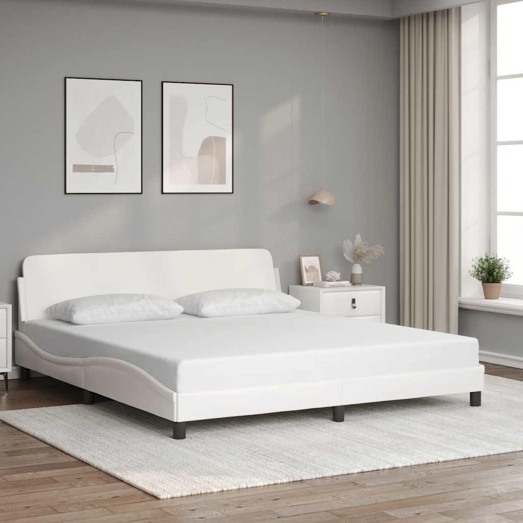 sengeramme Dover 152x203 cm kunstlæder hvid