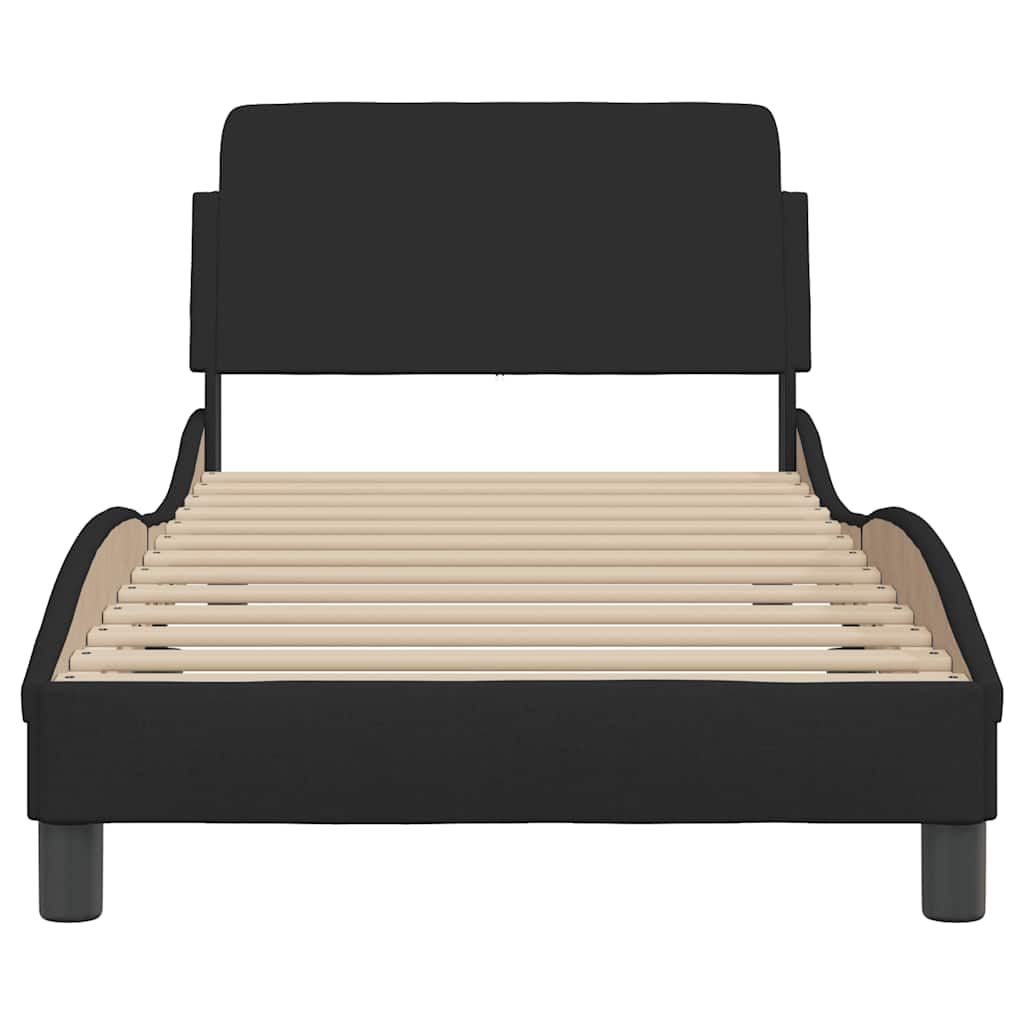 sengestel Dover sort 90x190 cm stof