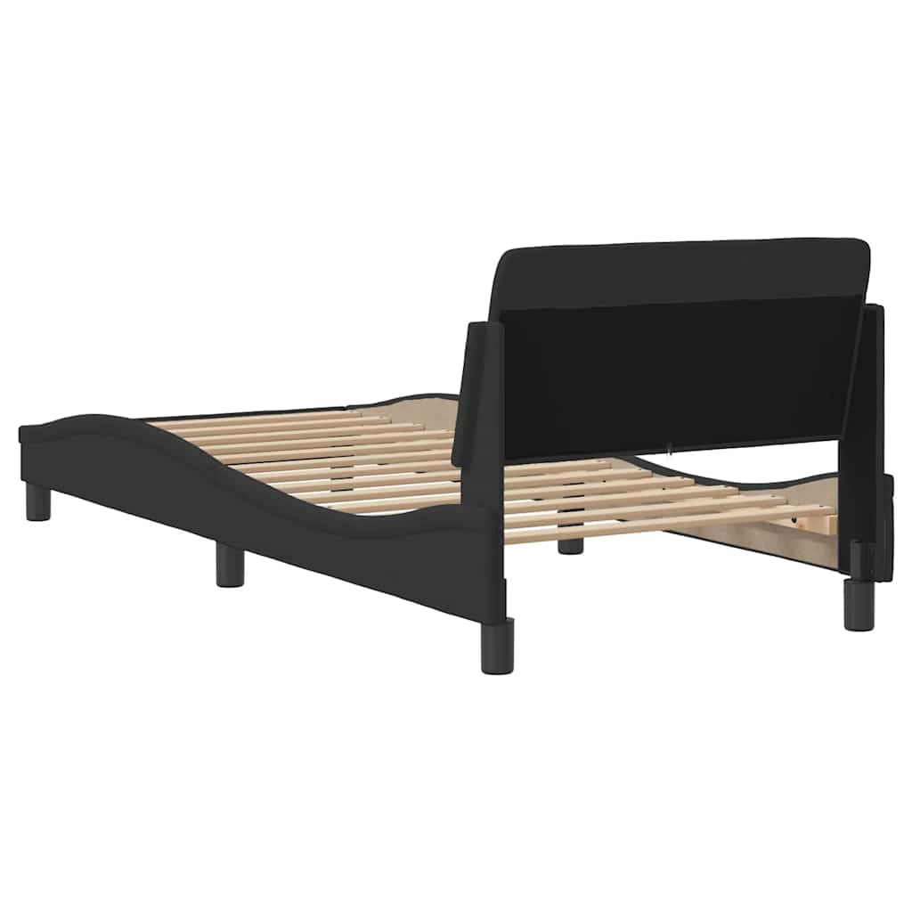 sengestel Dover sort 90x190 cm stof