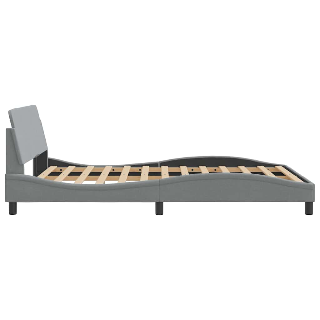 sengestel Dover lysegrå 135x190 cm stof