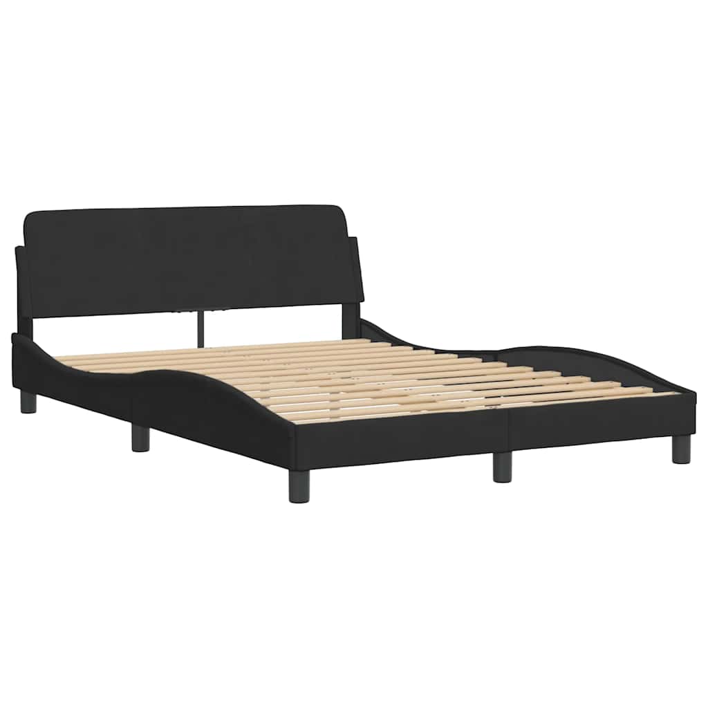 sengestel Dover sort 135x190 cm fløjl