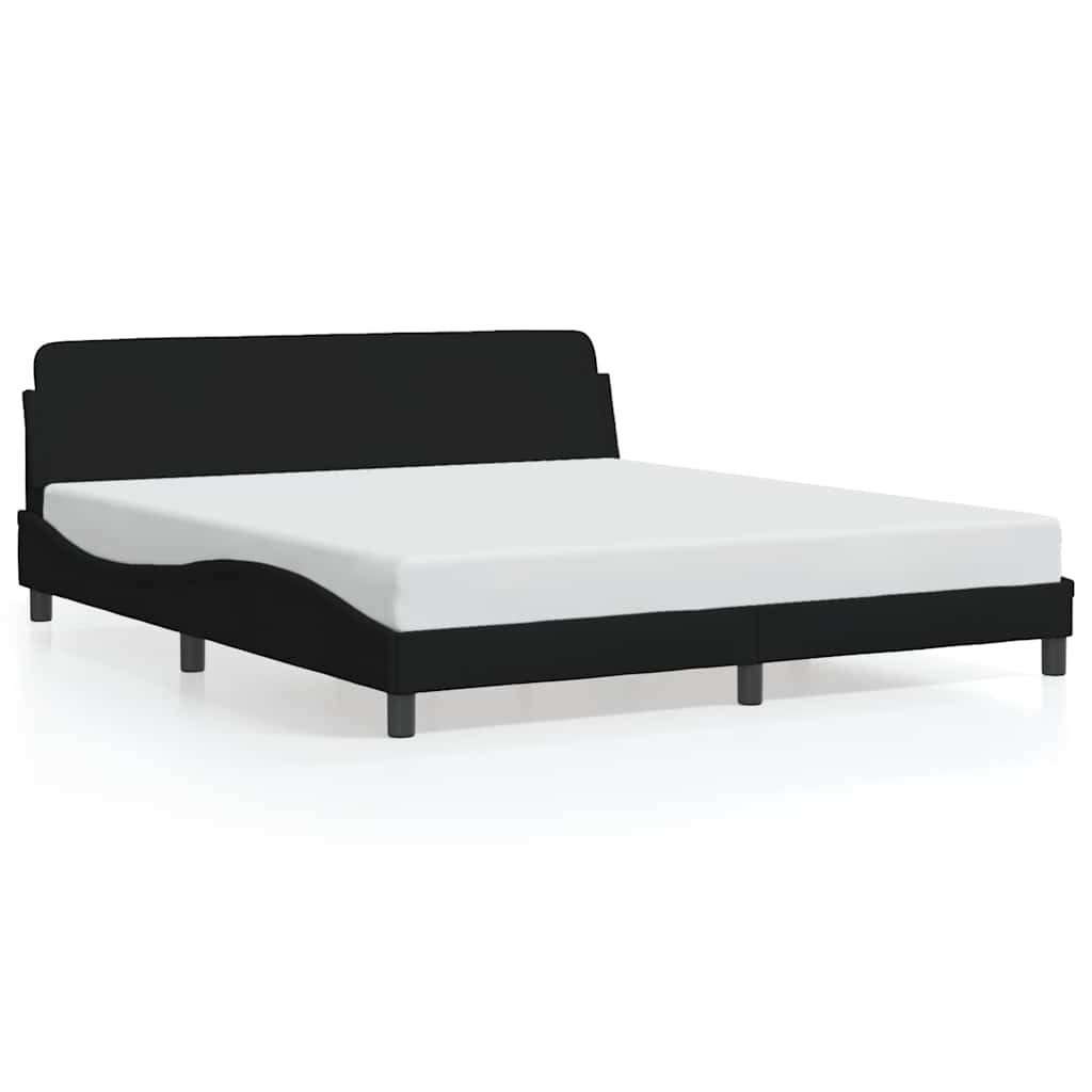 sengestel Dover sort 180x200 cm stof