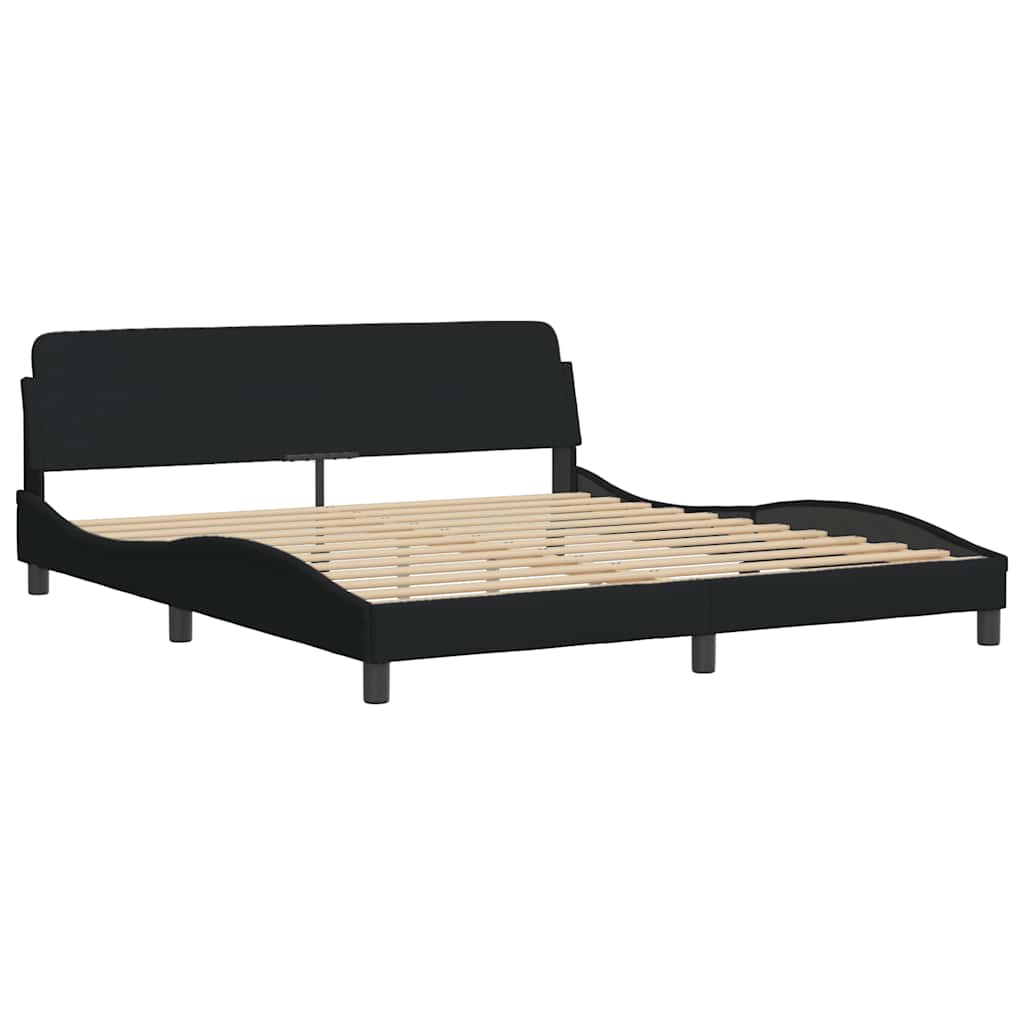 sengestel Dover sort 180x200 cm stof