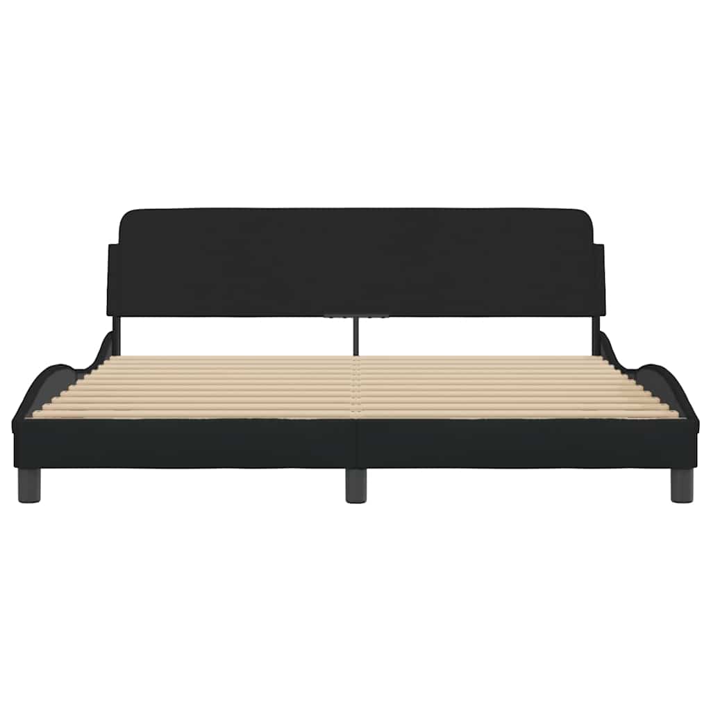 sengestel Dover sort 180x200 cm stof