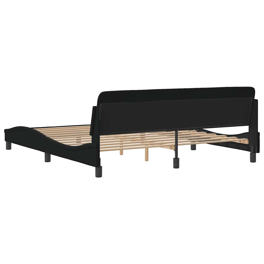 sengestel Dover sort 180x200 cm stof