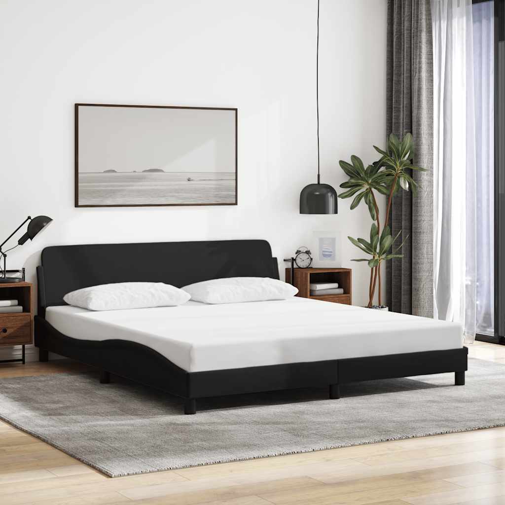 sengestel Dover sort 180x200 cm stof