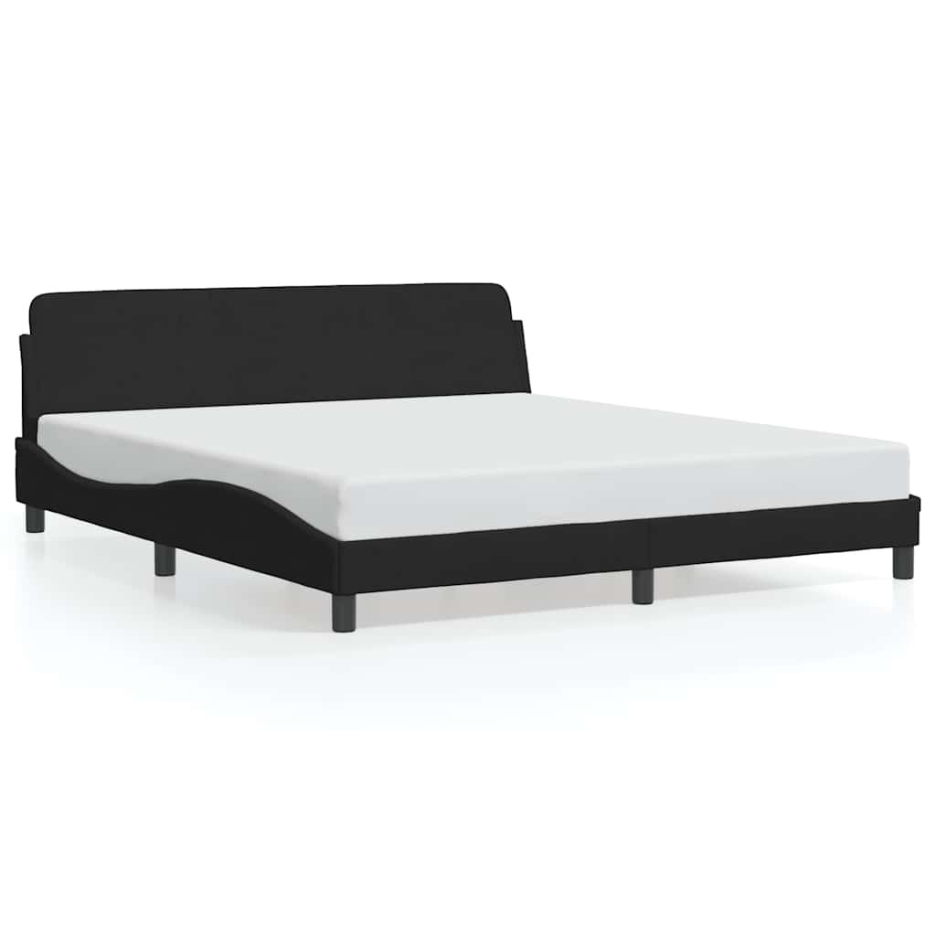 sengestel Dover sort 180x200 cm fløjl