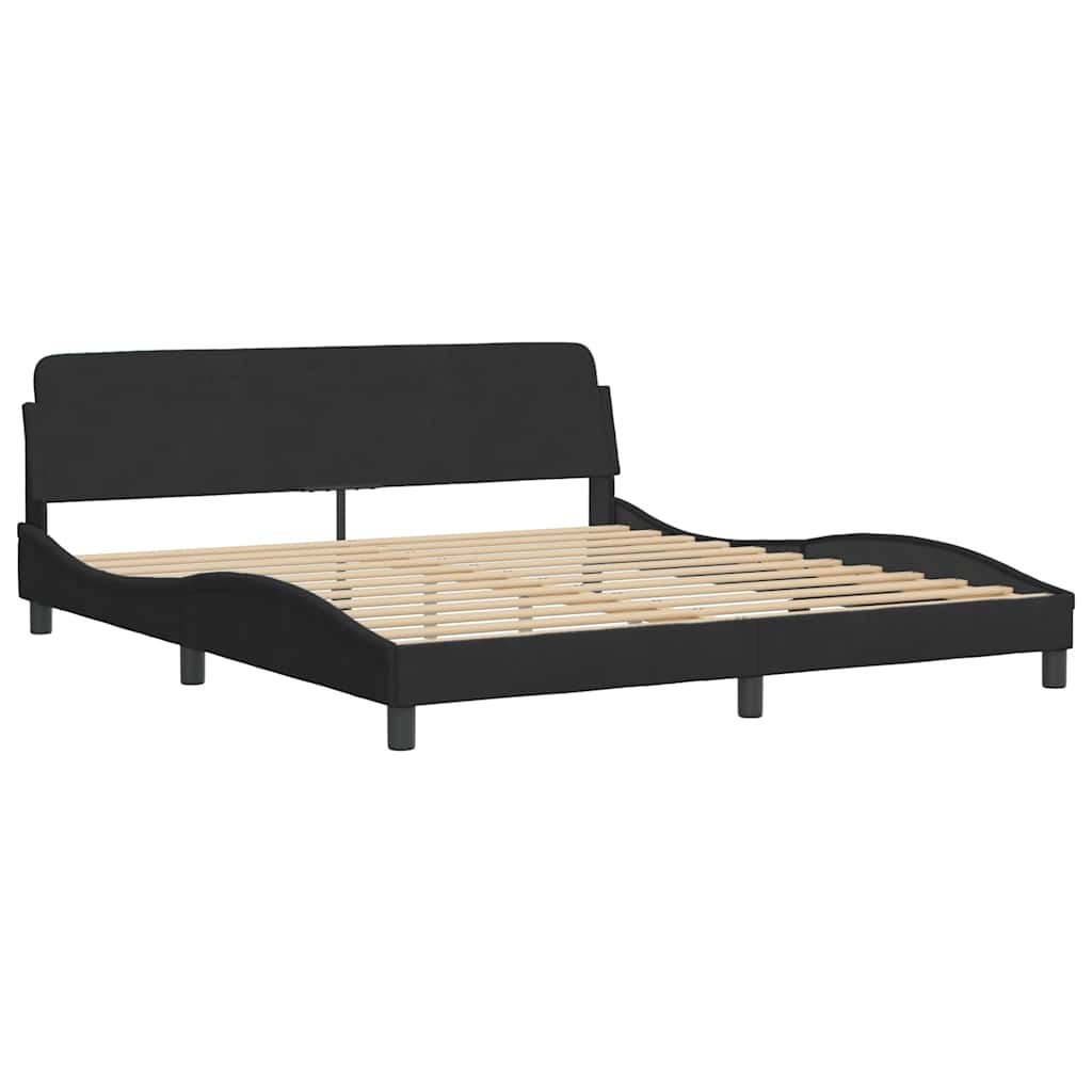 sengestel Dover sort 180x200 cm fløjl