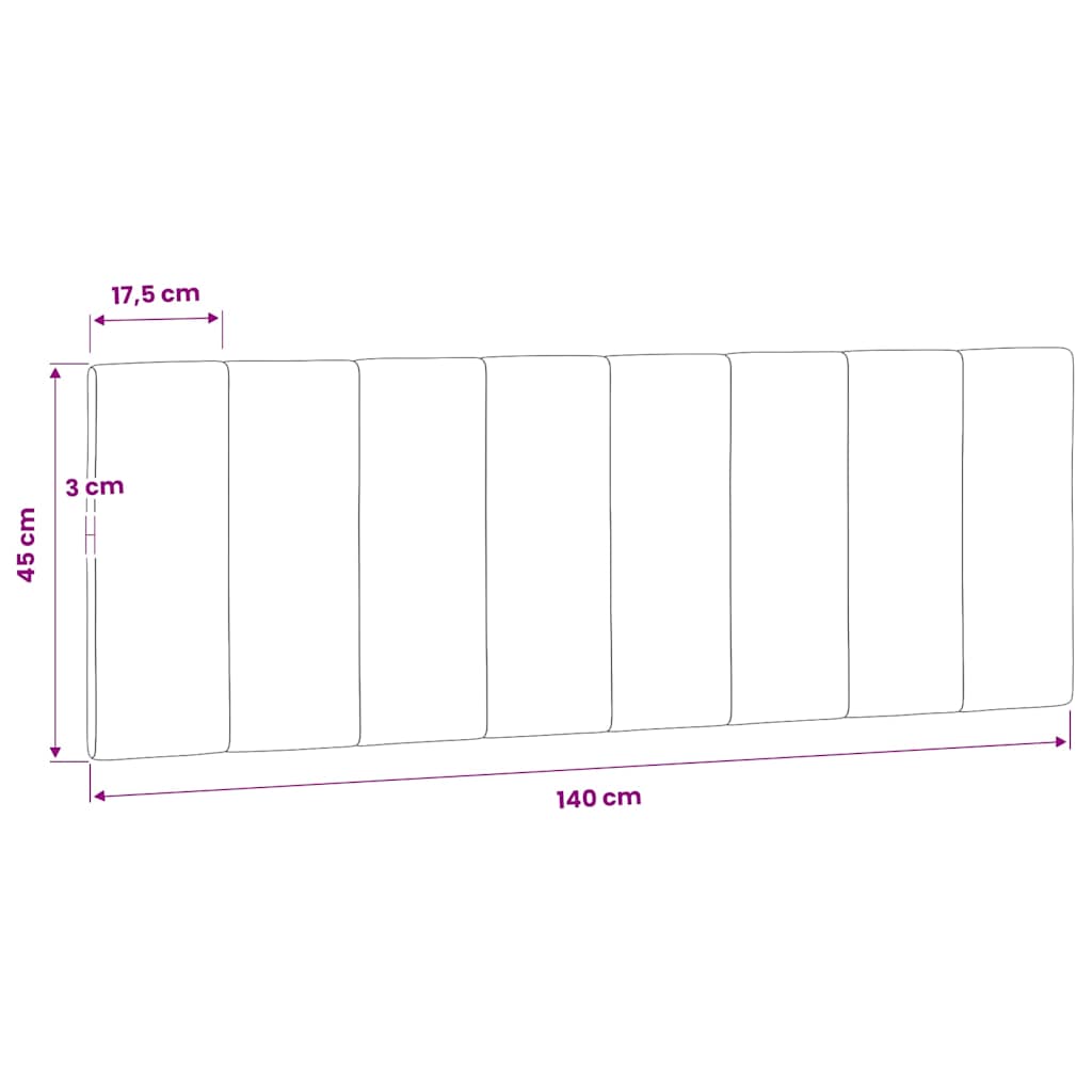 gavlpude Hanko 140 cm velour lysegrå