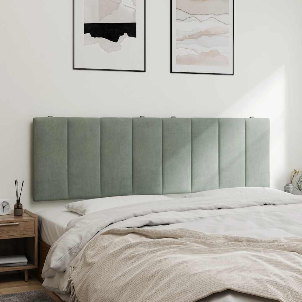 gavlpude Hanko 160 cm velour lysegrå