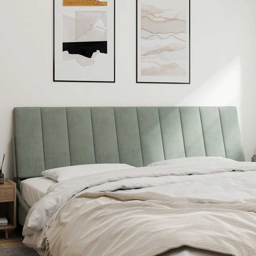 gavlpude Hanko 180 cm velour lysegrå