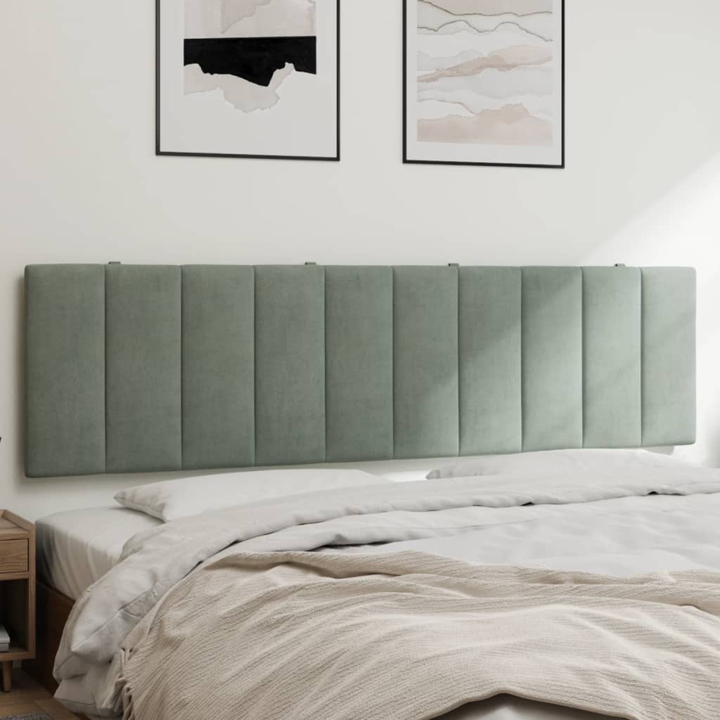 gavlpude Hanko 180 cm velour lysegrå