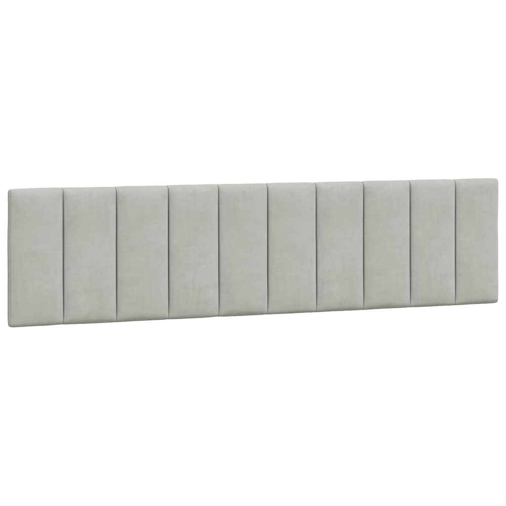 gavlpude Hanko 200 cm velour lysegrå