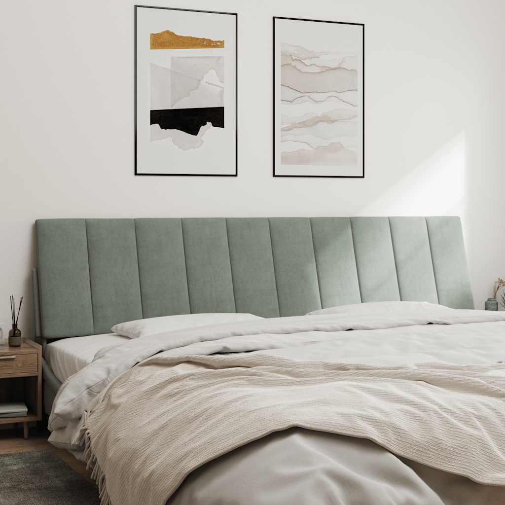 gavlpude Hanko 200 cm velour lysegrå