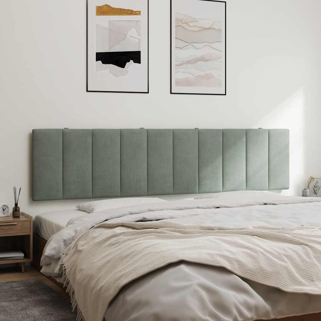 gavlpude Hanko 200 cm velour lysegrå