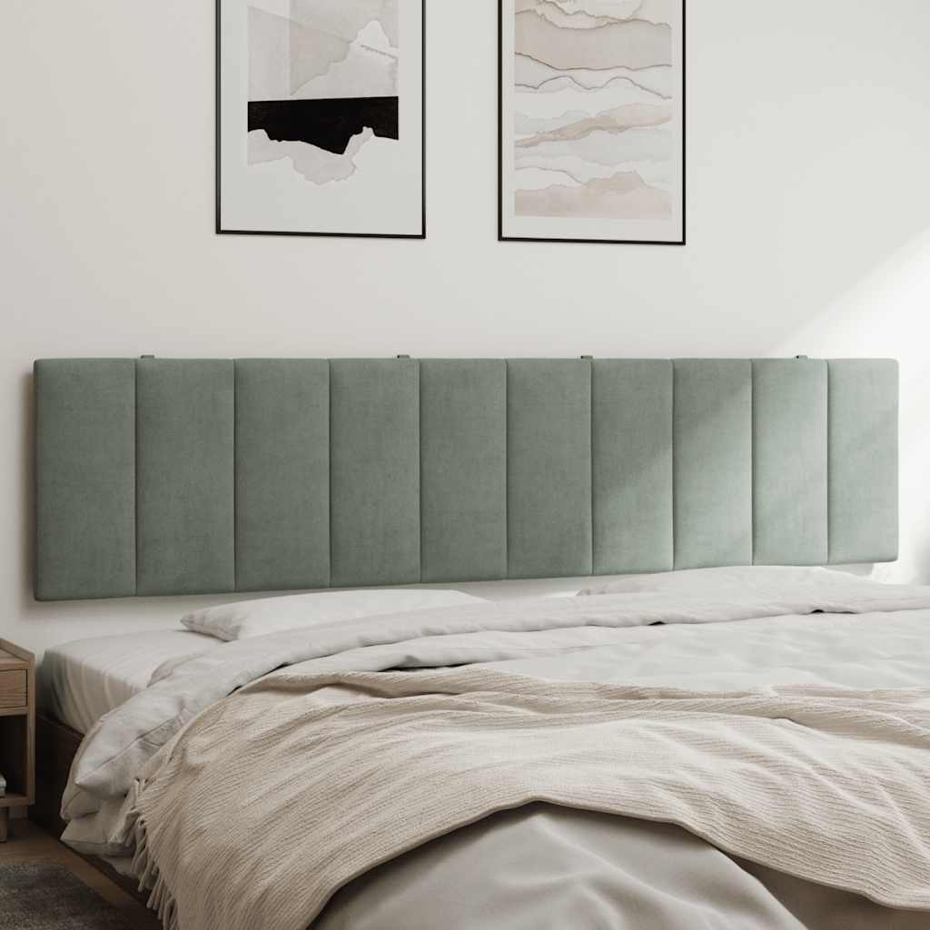 gavlpude Hanko 200 cm velour lysegrå