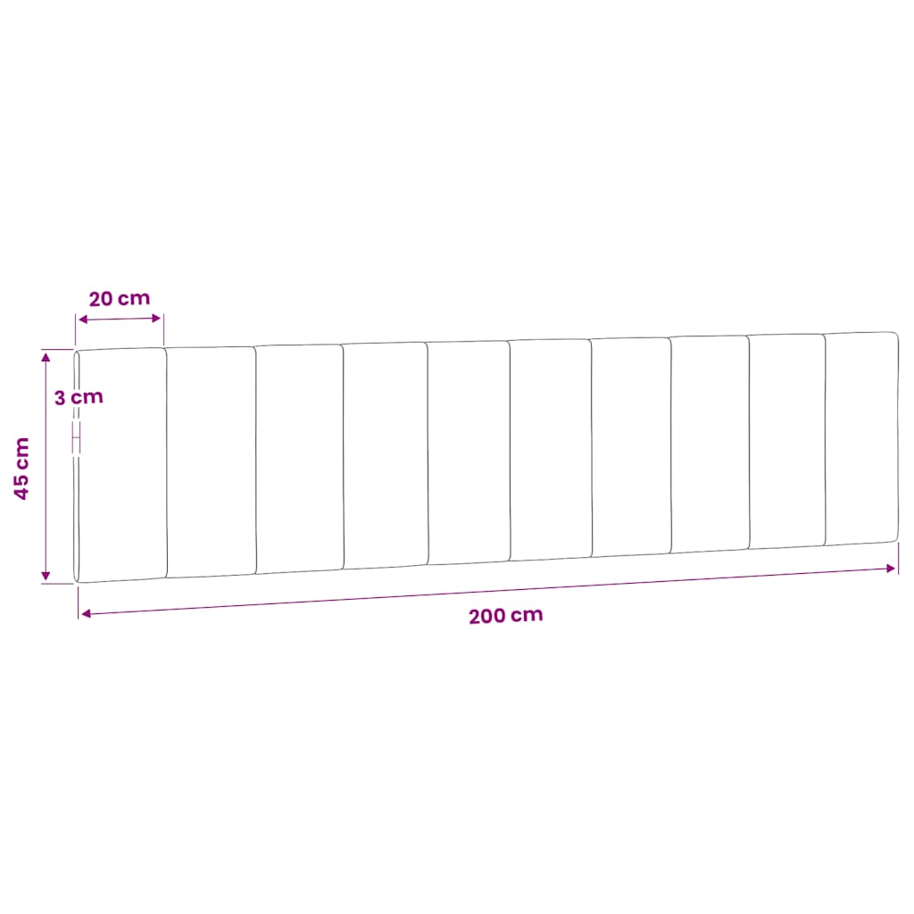 gavlpude Hanko 200 cm velour mørkegrå