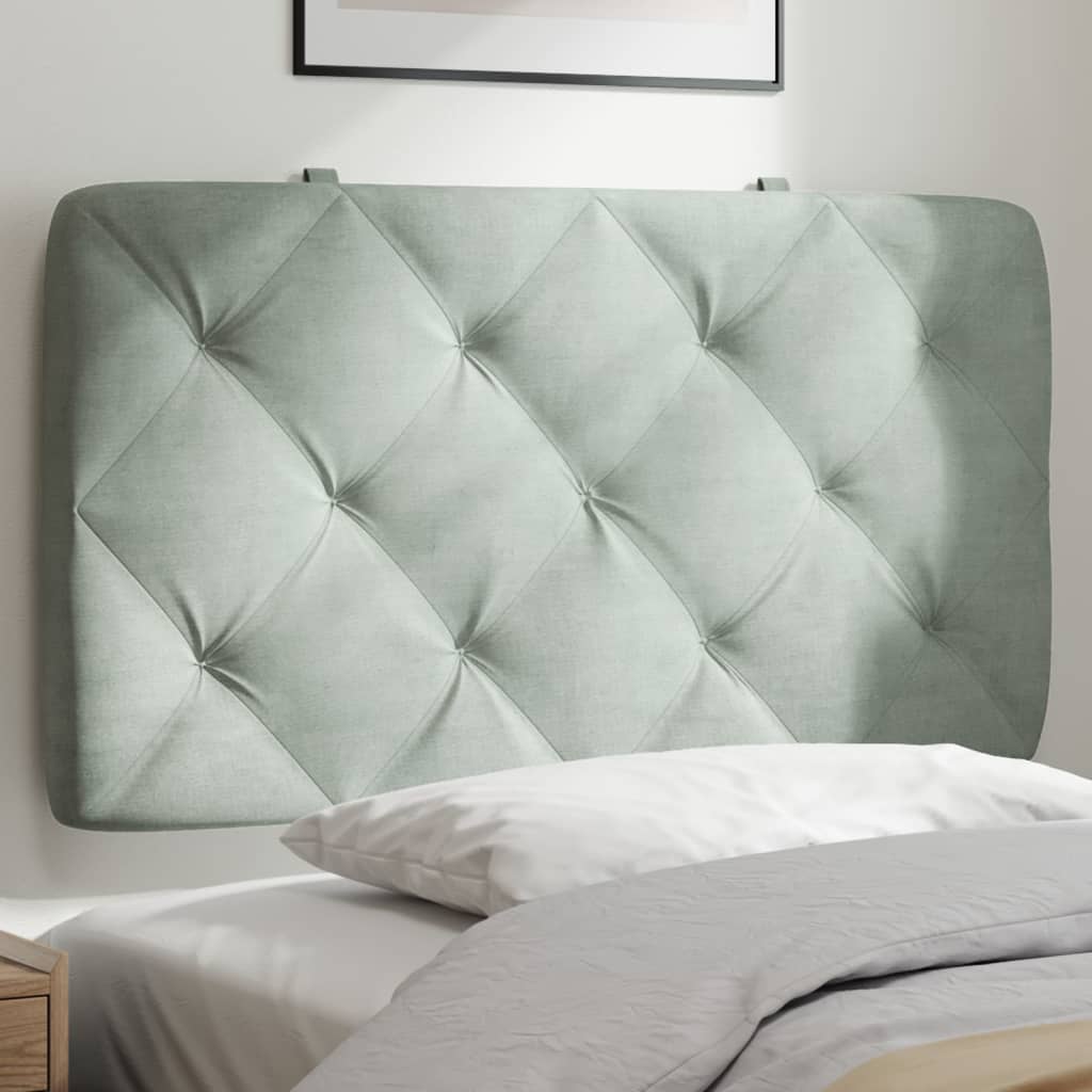 gavlpude 80 cm velour lysegrå