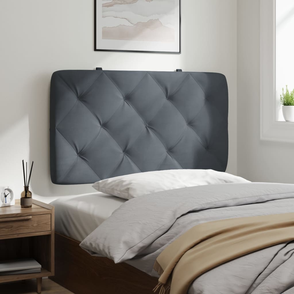 gavlpude 80 cm velour mørkegrå