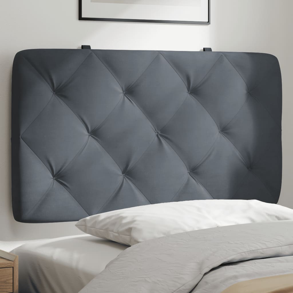 gavlpude 80 cm velour mørkegrå