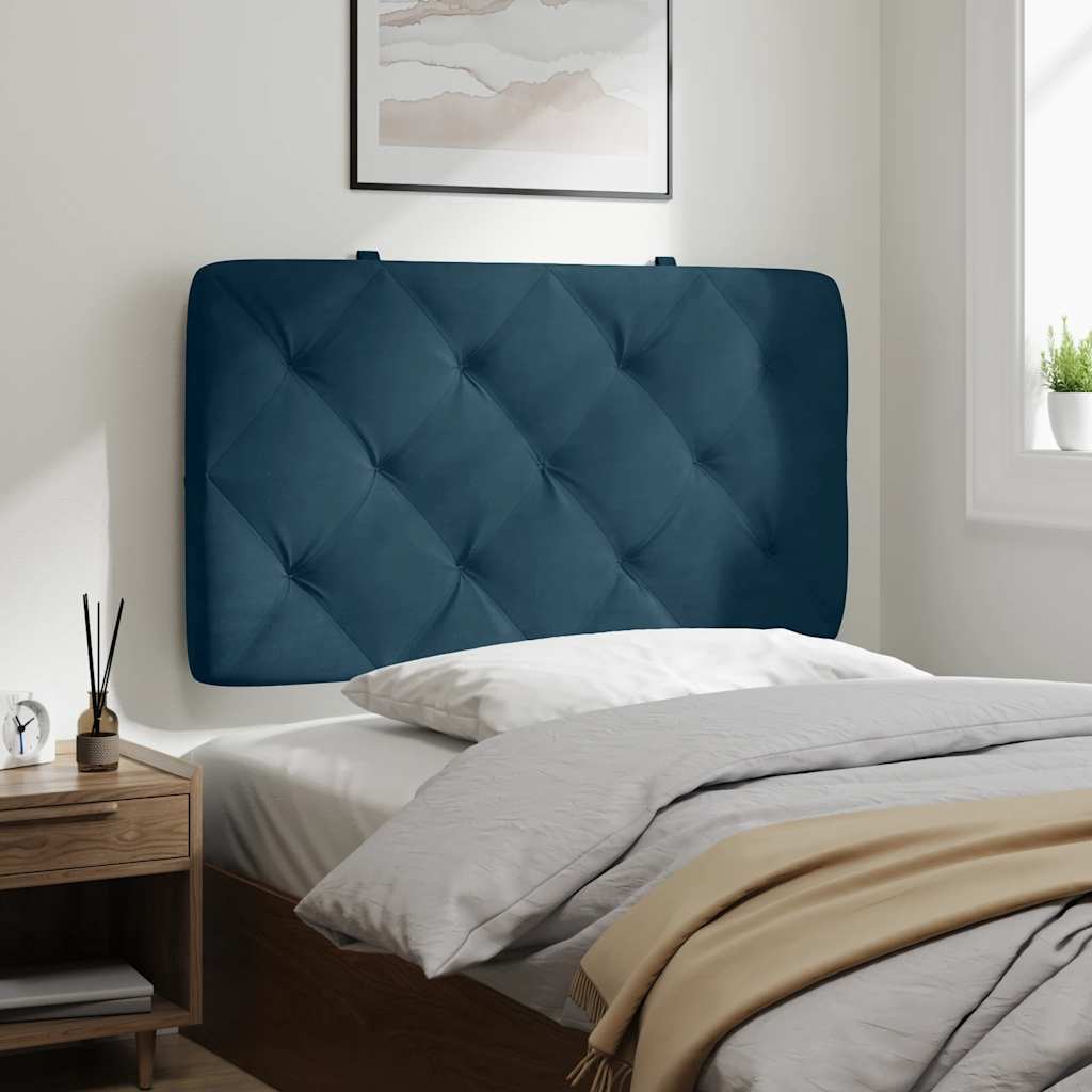 gavlpude 80 cm velour blå