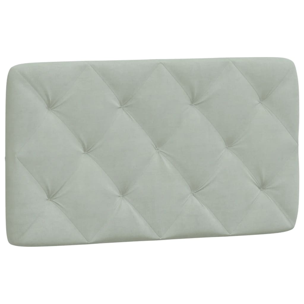 gavlpude 90 cm velour lysegrå