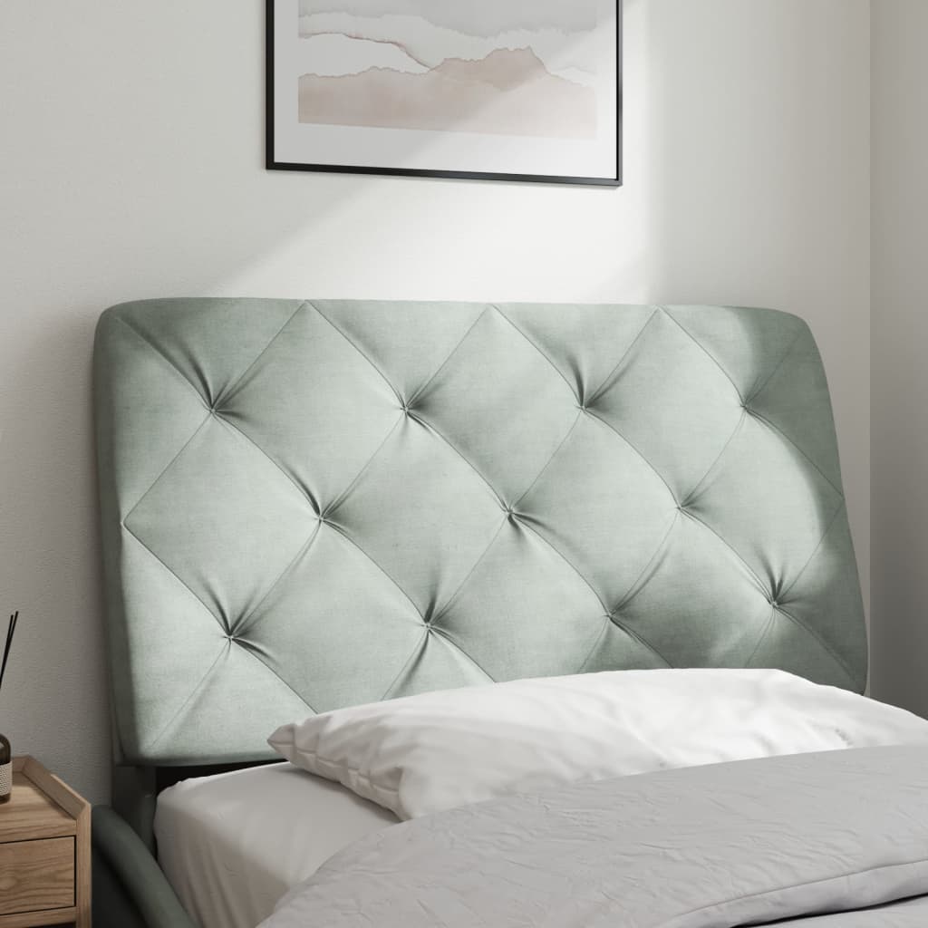 gavlpude 90 cm velour lysegrå