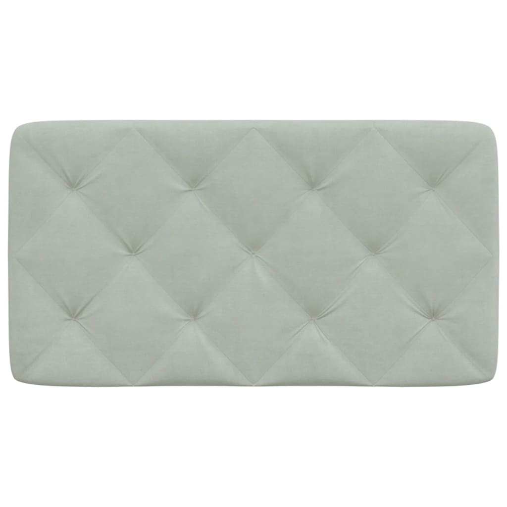 gavlpude 90 cm velour lysegrå