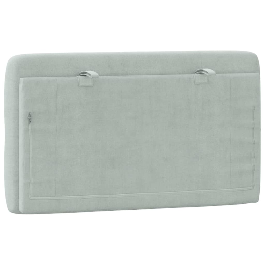 gavlpude 90 cm velour lysegrå