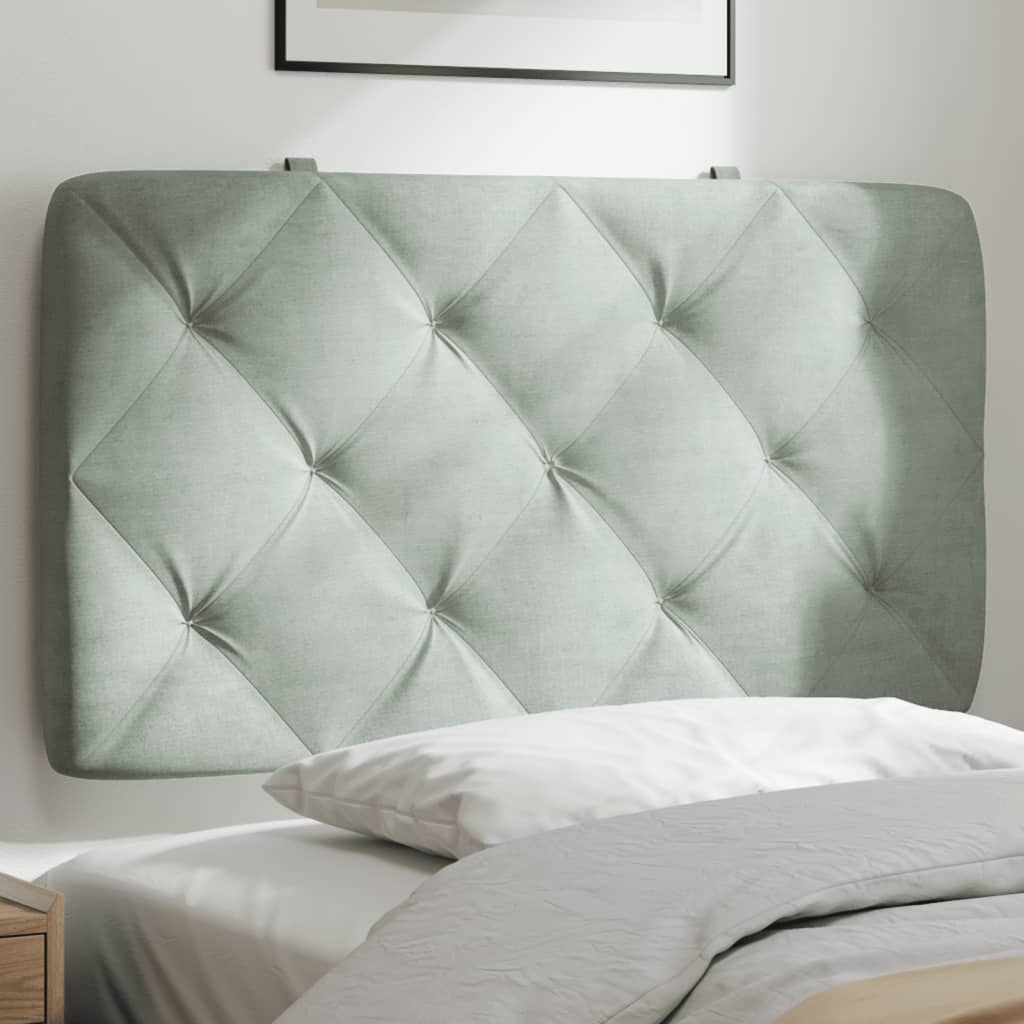 gavlpude 90 cm velour lysegrå