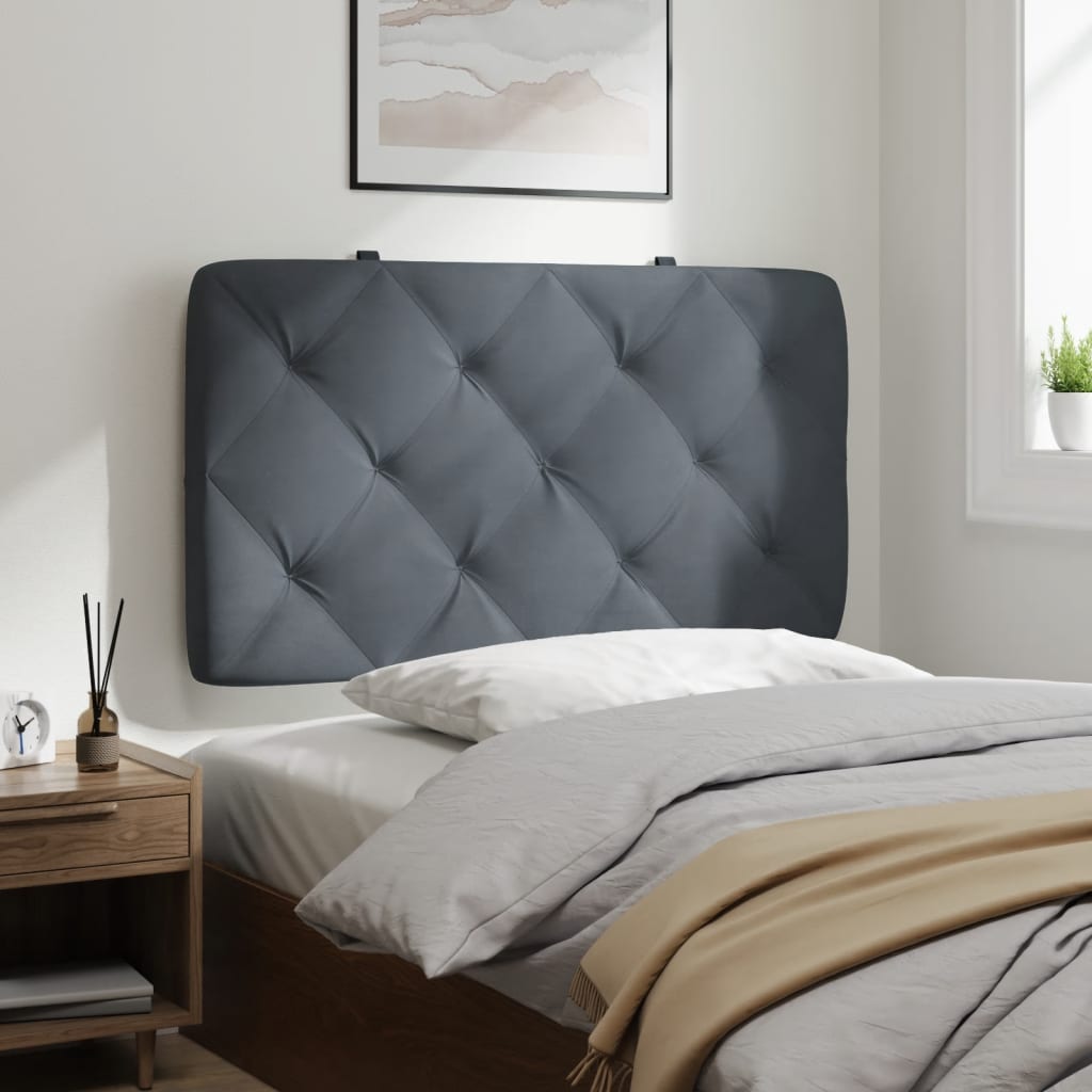 gavlpude 90 cm velour mørkegrå