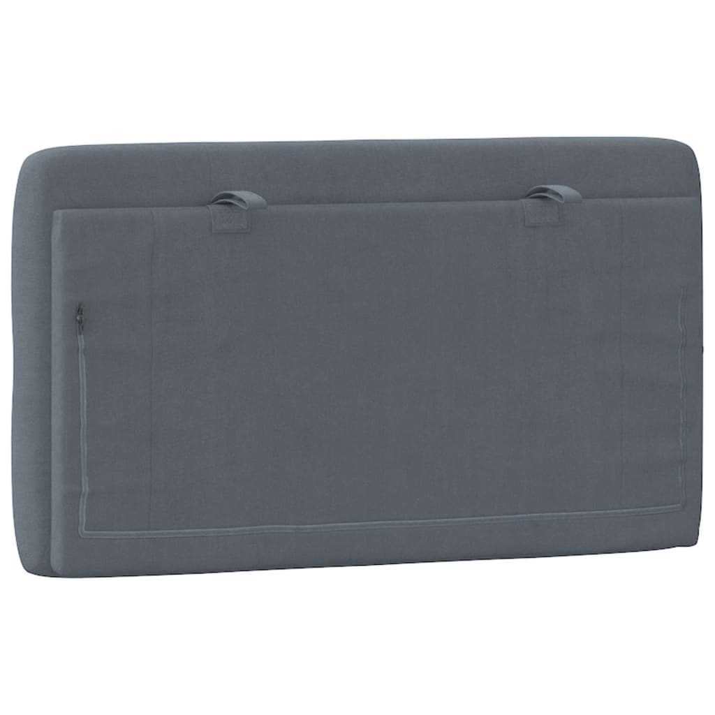 gavlpude 90 cm velour mørkegrå