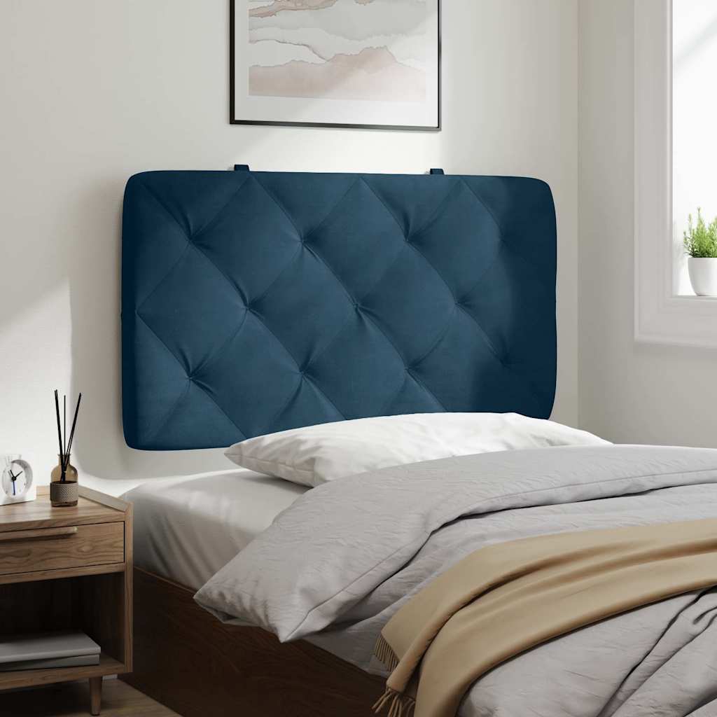 gavlpude 90 cm velour blå