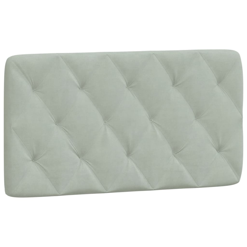 gavlpude 100 cm velour lysegrå