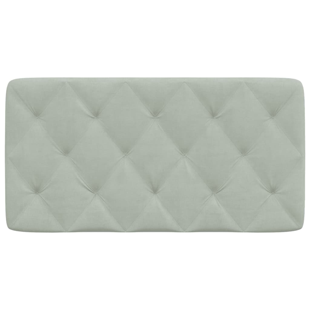 gavlpude 100 cm velour lysegrå