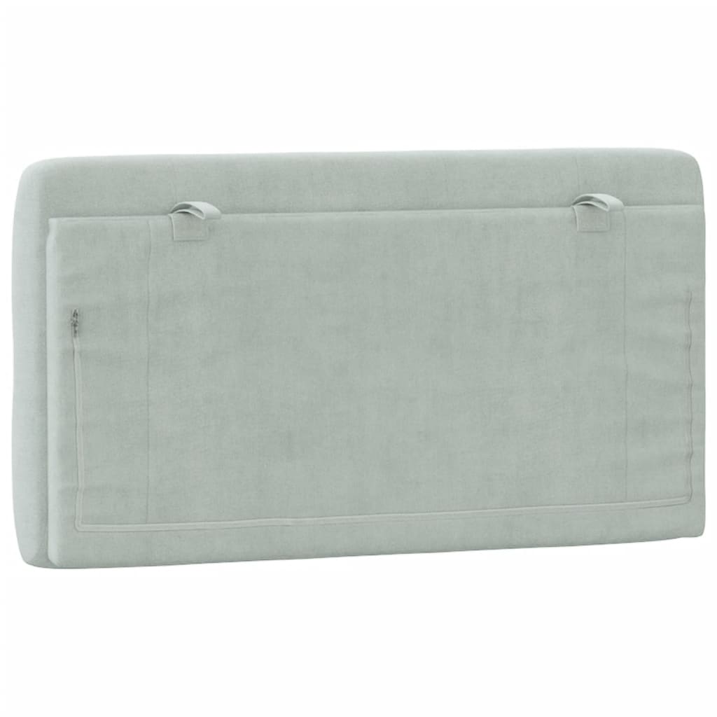 gavlpude 100 cm velour lysegrå