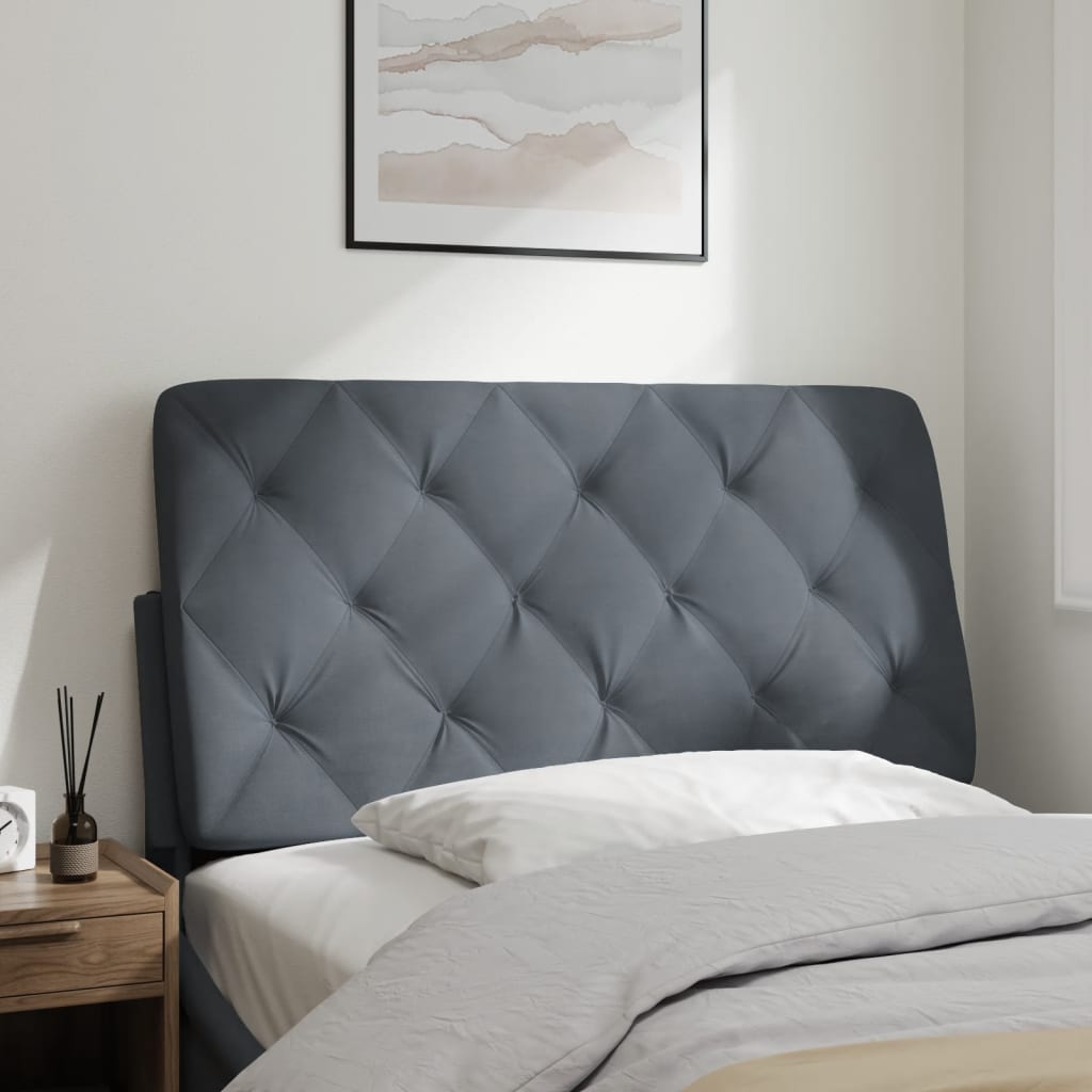 gavlpude 100 cm velour mørkegrå