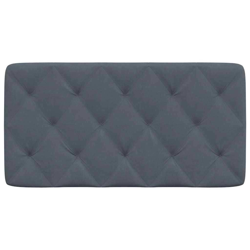 gavlpude 100 cm velour mørkegrå
