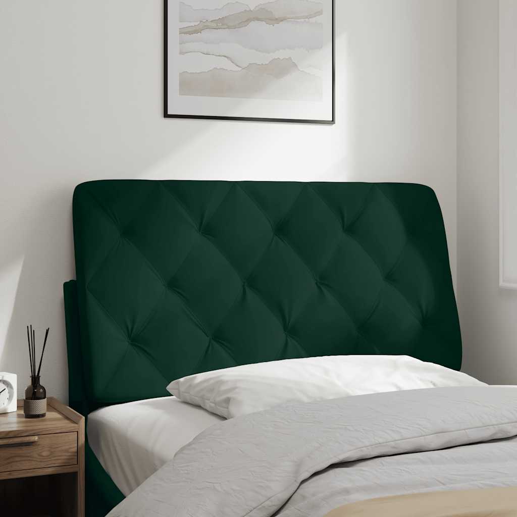 gavlpude 100 cm velour mørkegrøn