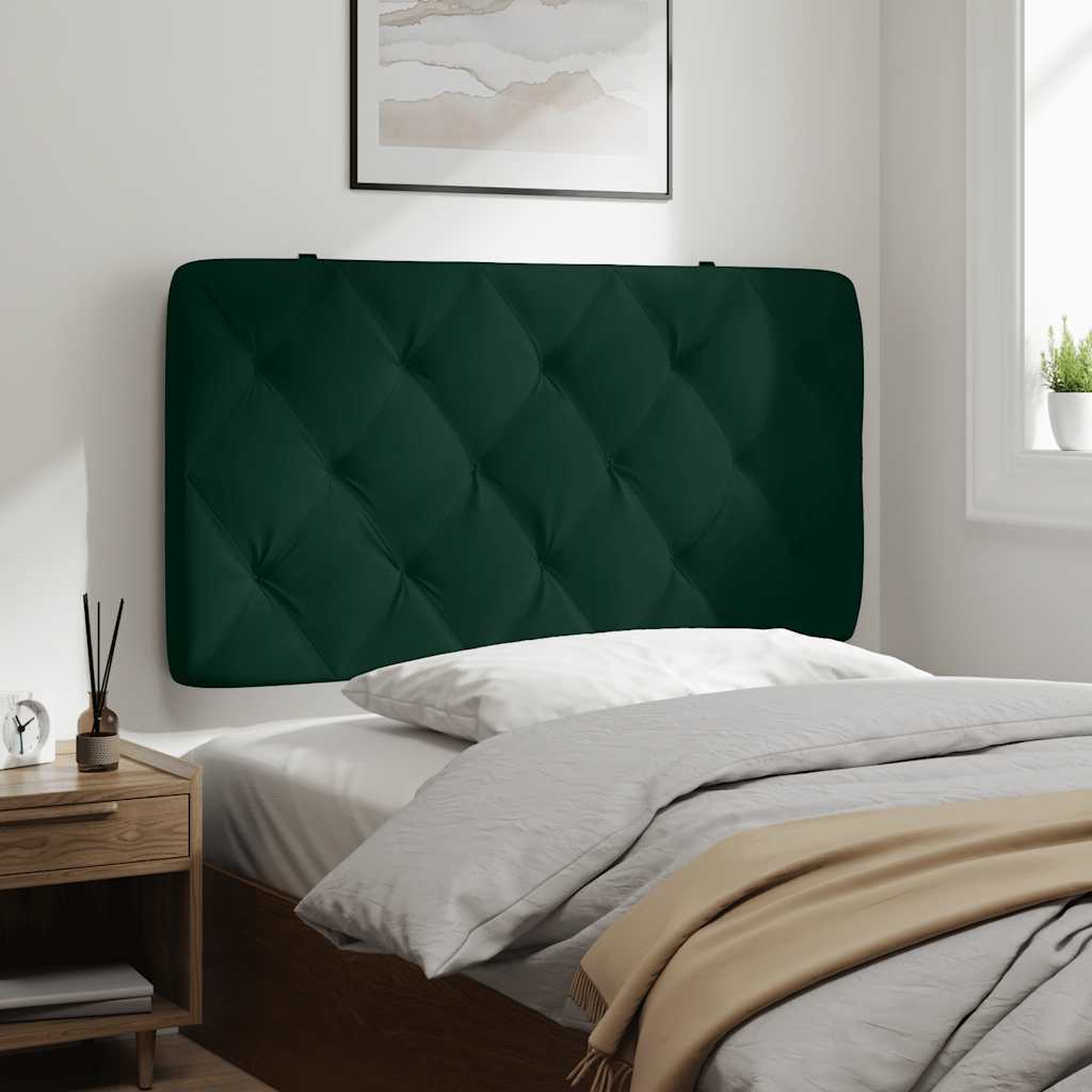 gavlpude 100 cm velour mørkegrøn