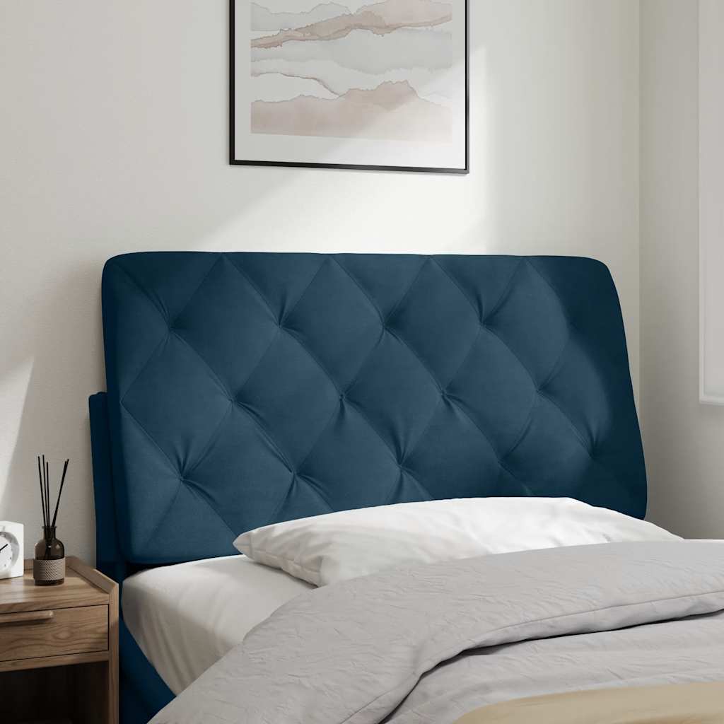 gavlpude 100 cm velour blå