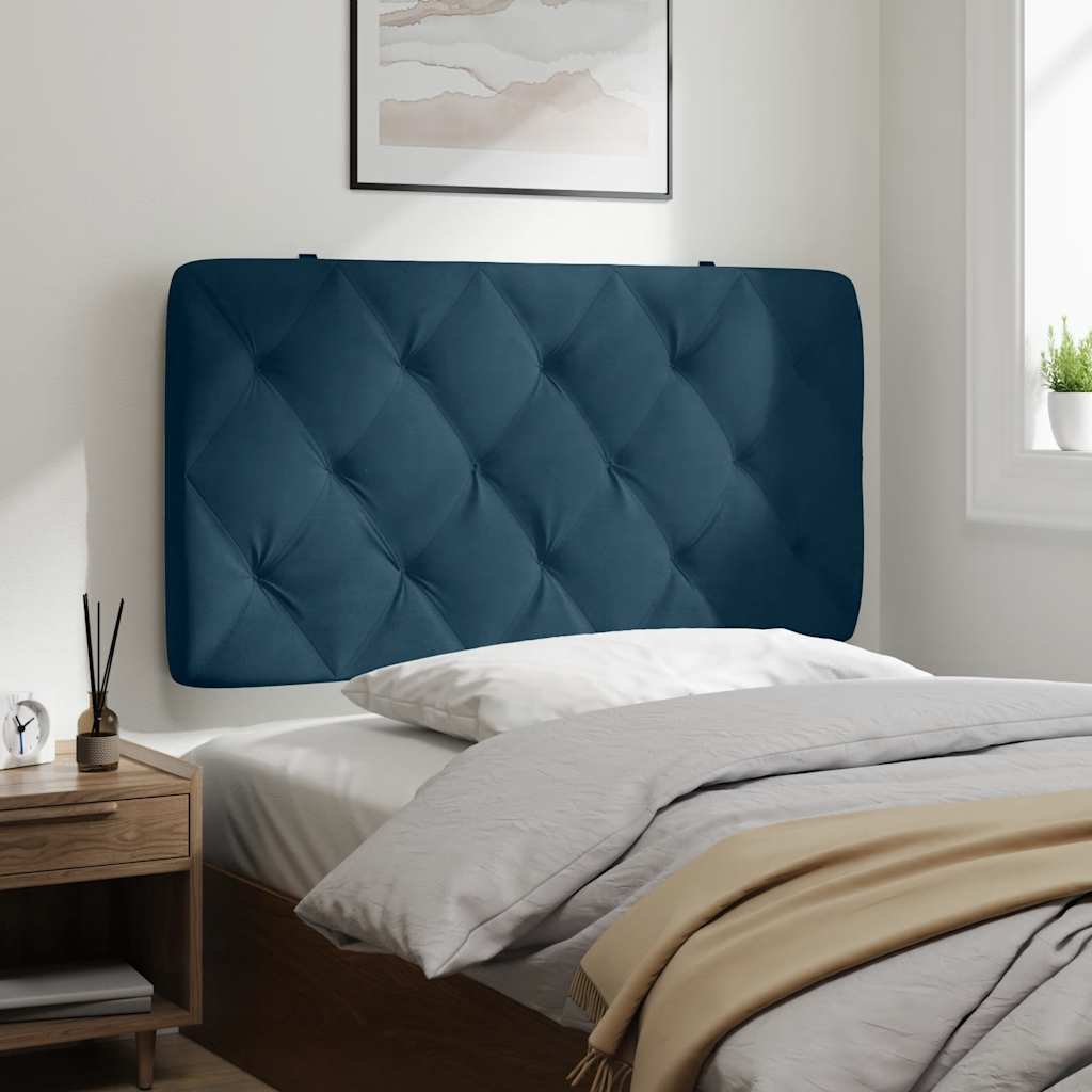 gavlpude 100 cm velour blå