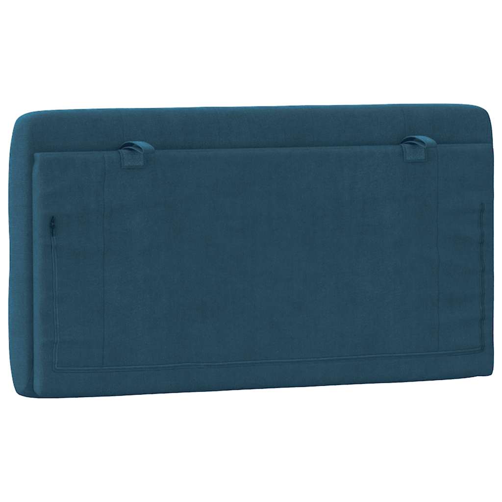 gavlpude 100 cm velour blå