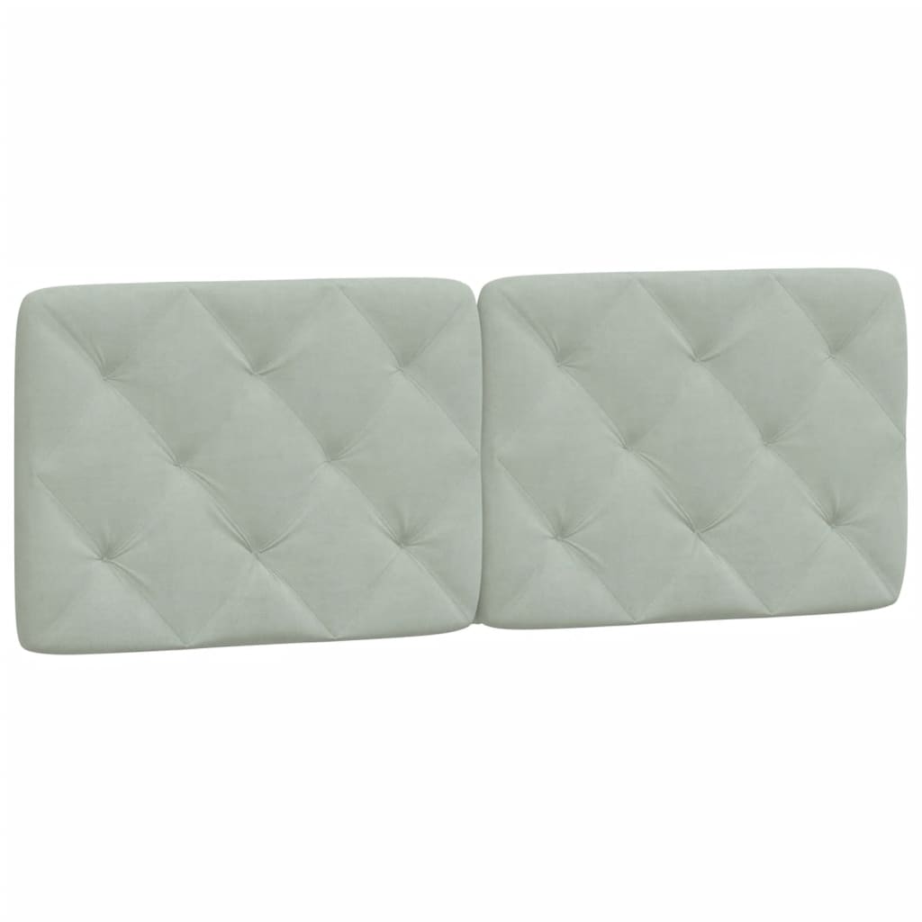gavlpude 120 cm velour lysegrå