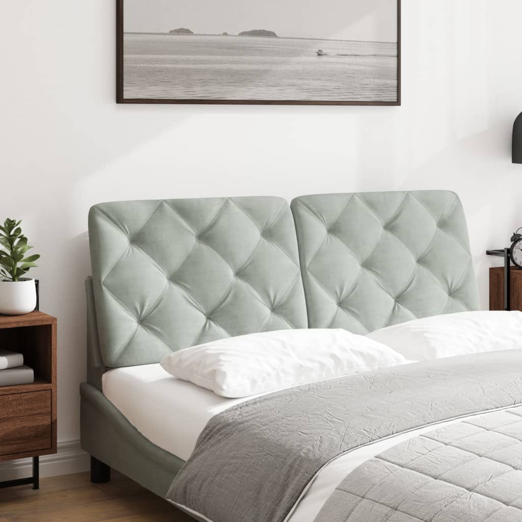 gavlpude 120 cm velour lysegrå