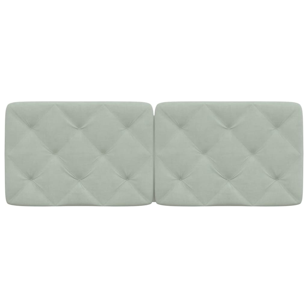 gavlpude 120 cm velour lysegrå