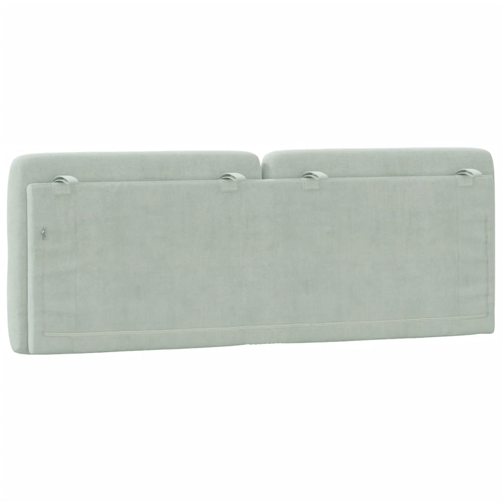 gavlpude 120 cm velour lysegrå