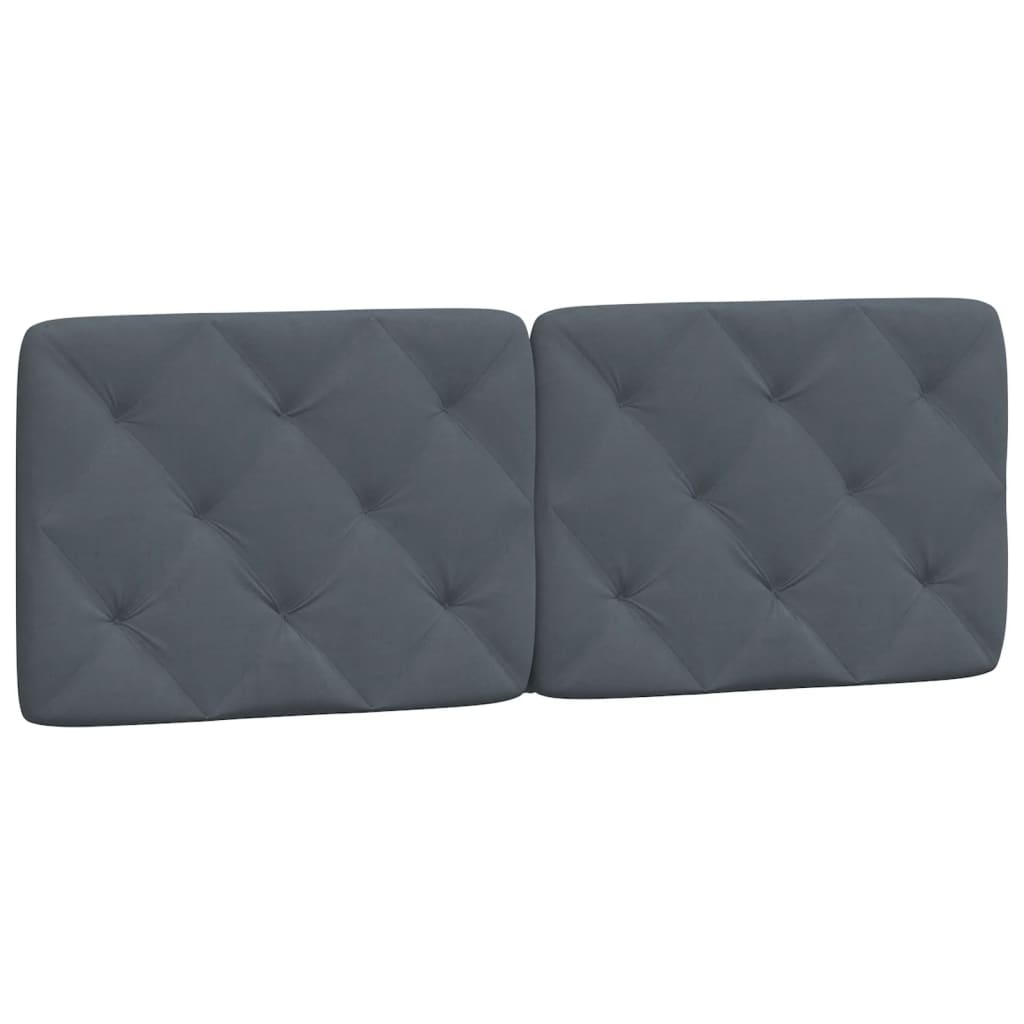 gavlpude 120 cm velour mørkegrå